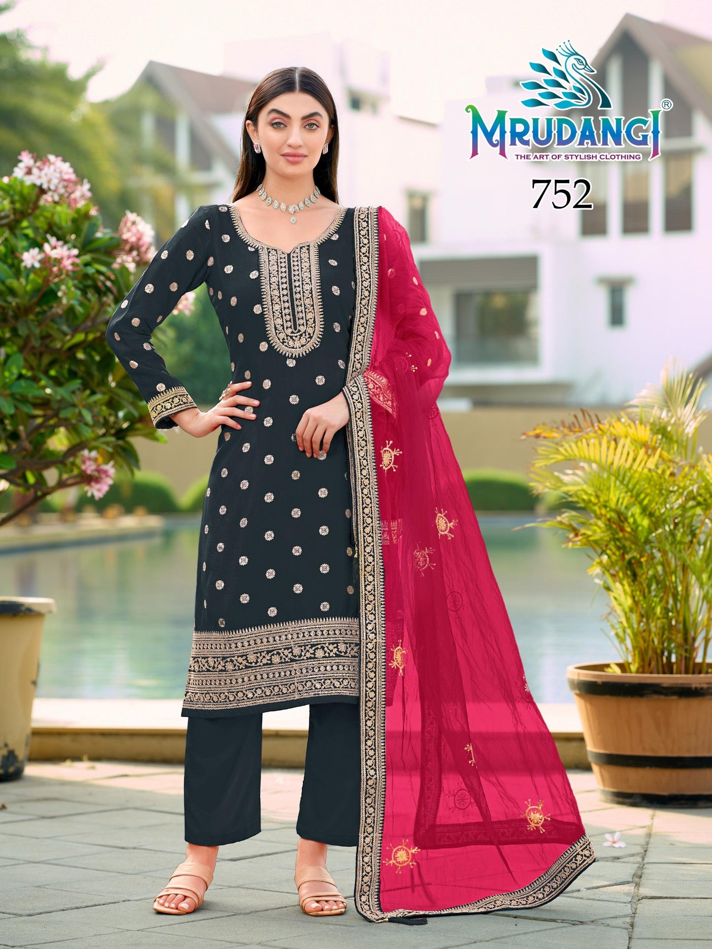 752 Rangoli Vol 1 Mrudangi Viscose Jacquard Readymade Suits