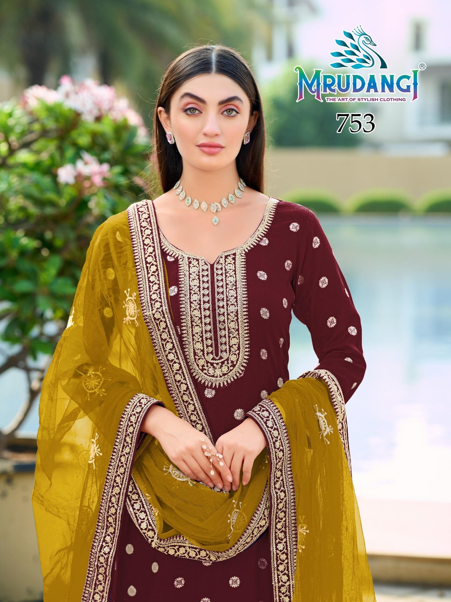 753 Rangoli Vol 1 Mrudangi Viscose Jacquard Readymade Suits