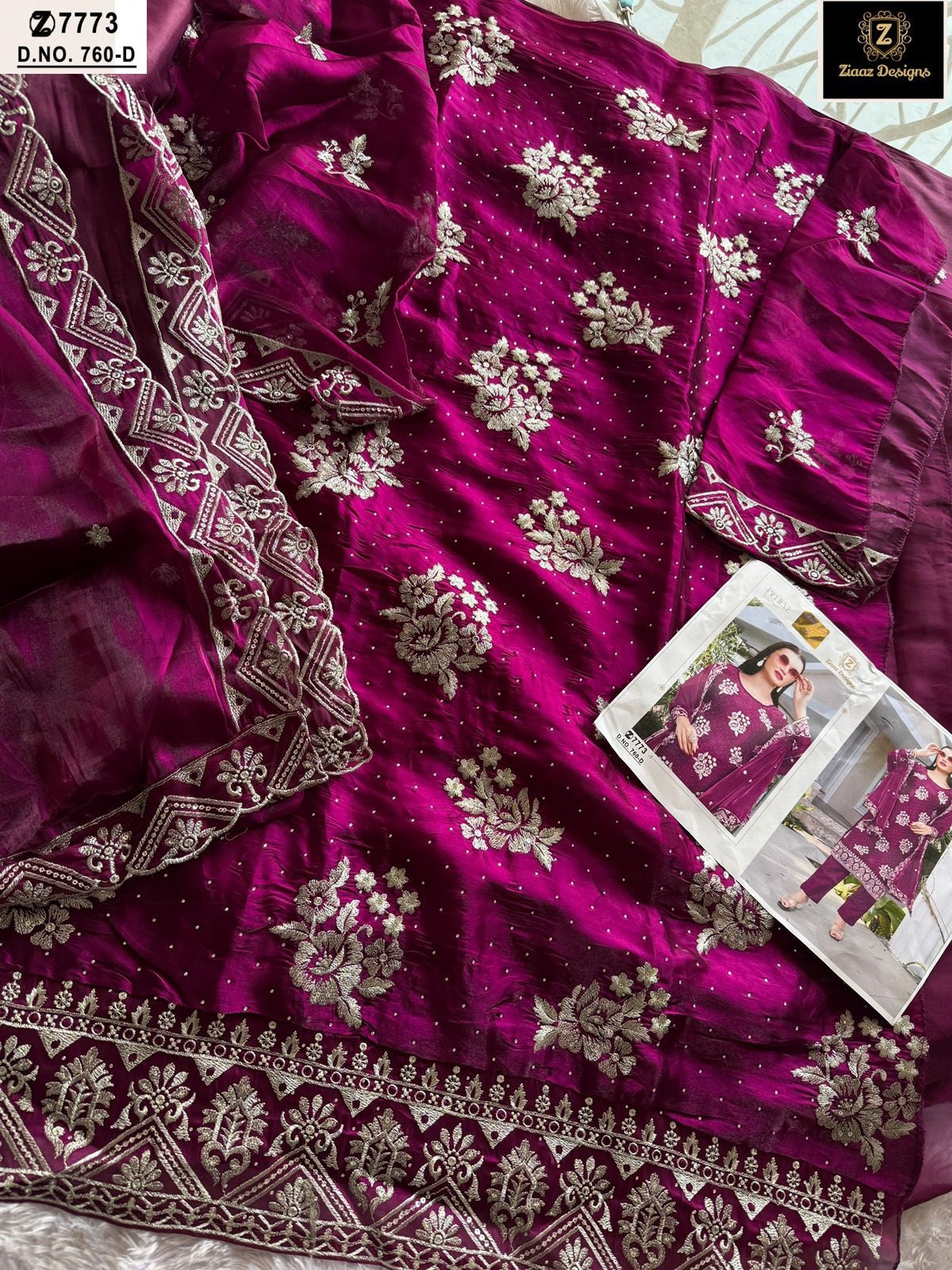 760D Ziaaz Designs Diamond Work Pakistani Salwar Suits