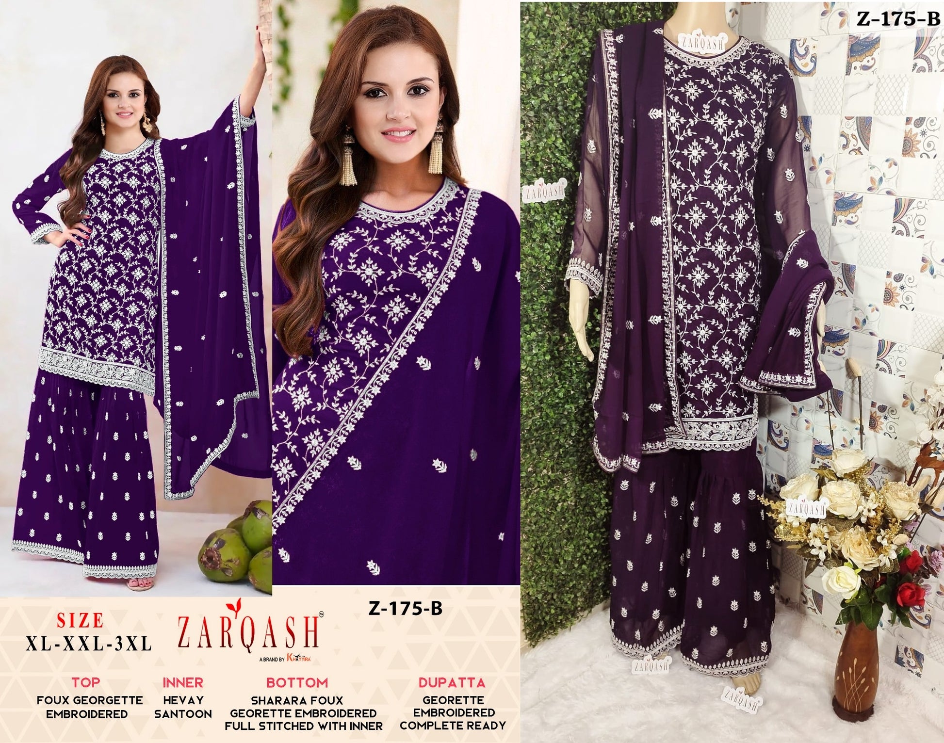 175B Zohra Zarqash Pakistani Readymade Suits