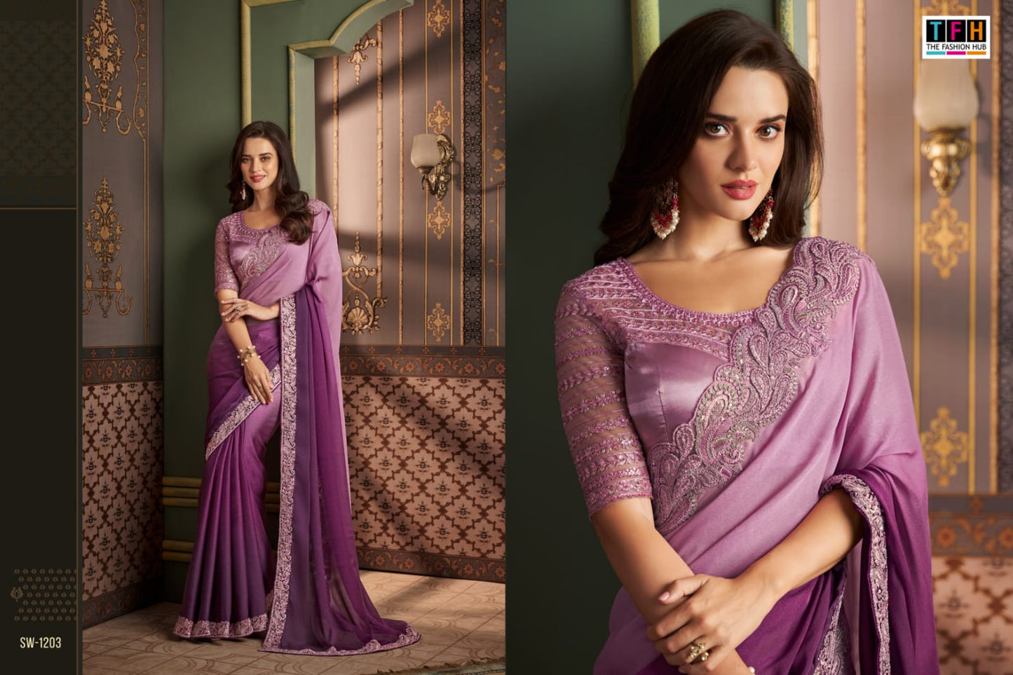 1203 Sandalwood Vol 12 Tfh Sarees