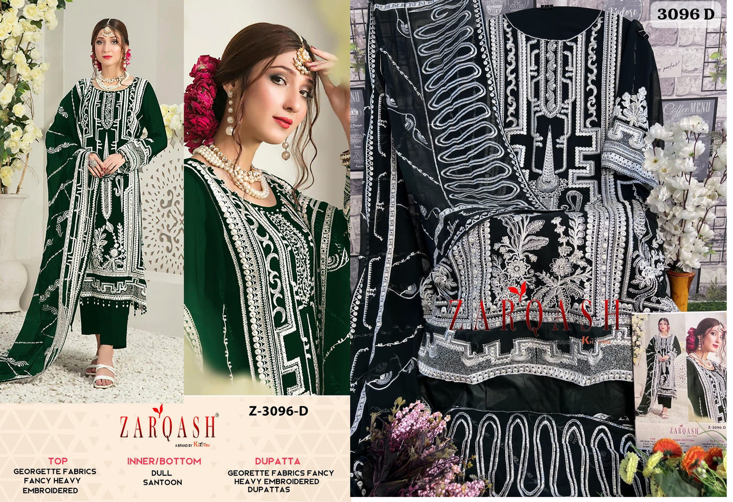 3096D Zarqash Pakistani Salwar Suits