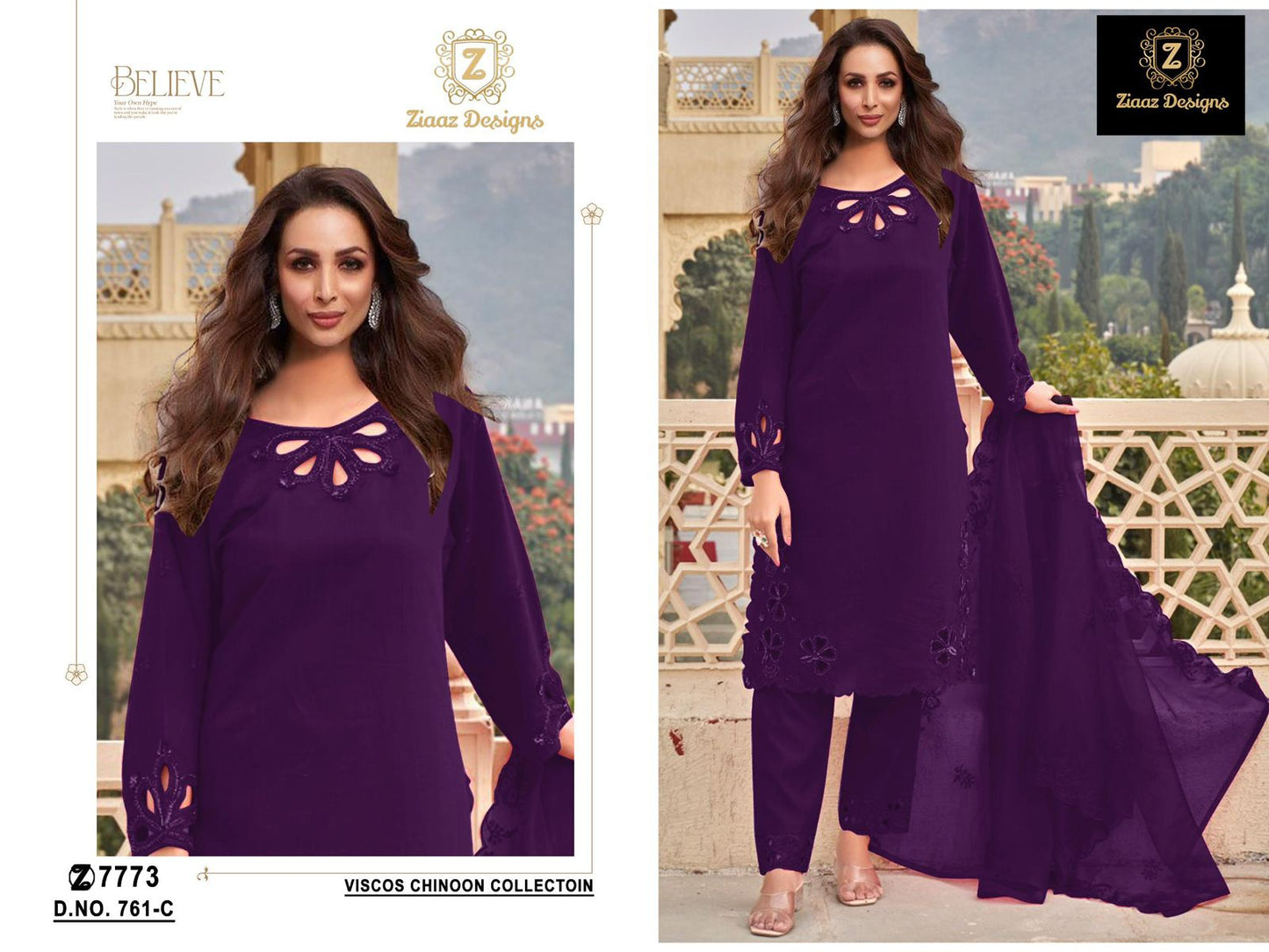 761C Ziaaz Designs Handwork Pakistani Salwar Suits