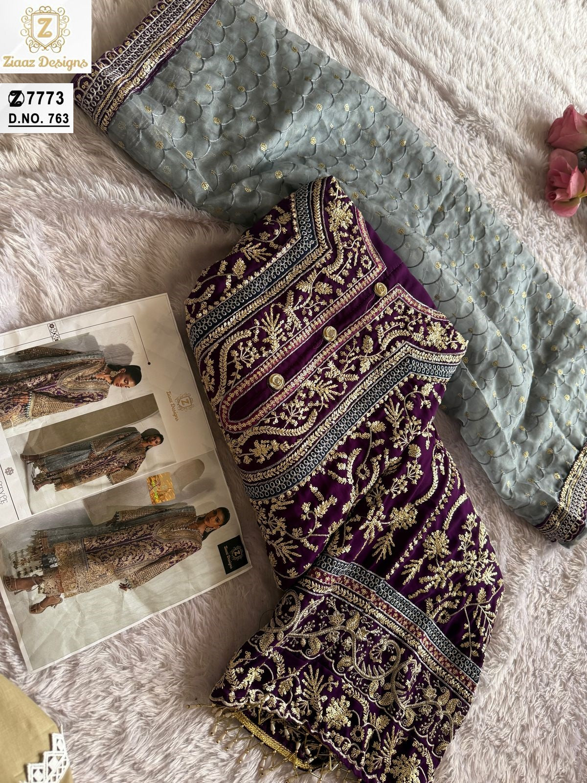 763 Ziaaz Designs Handwork Pakistani Salwar Suits