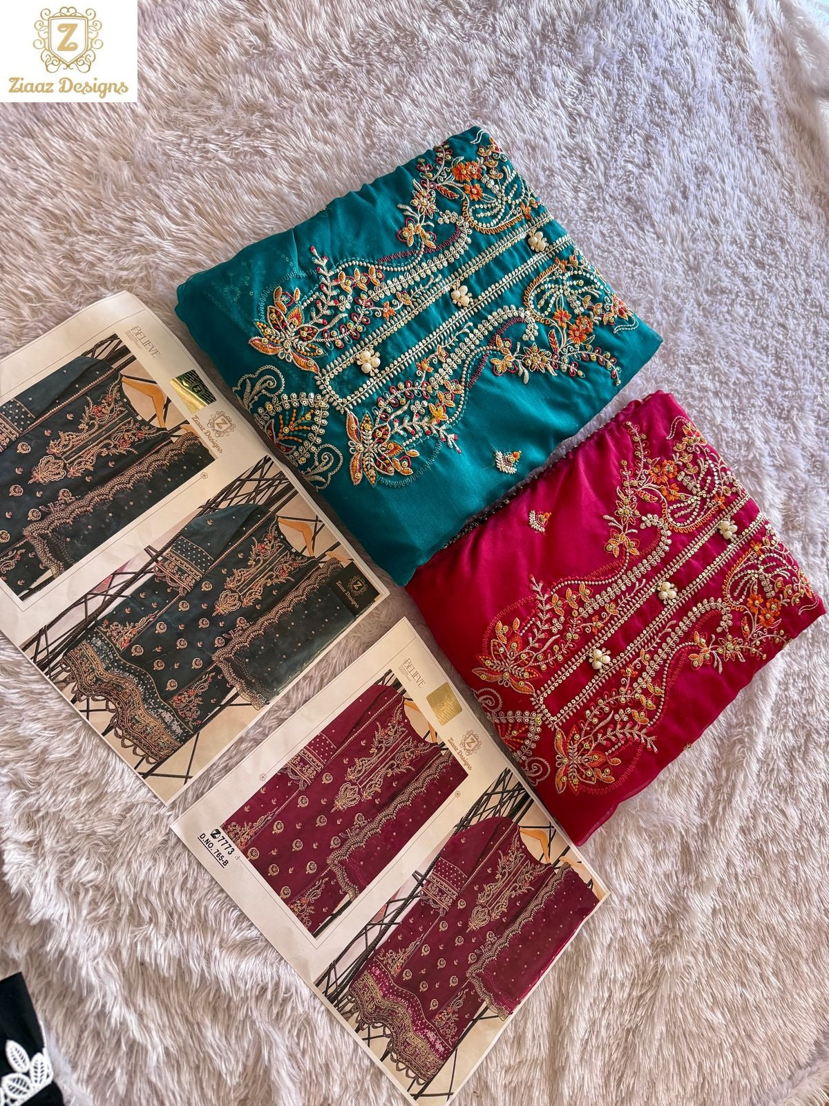 765B Ziaaz Designs Embroidery Pakistani Salwar Suits