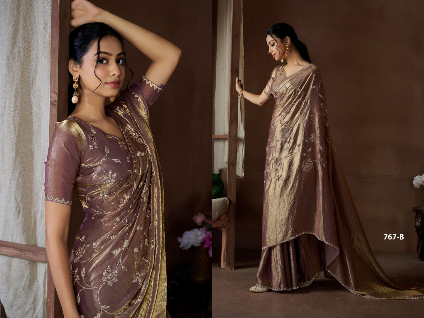 767B Mehek Satin Silk Sarees