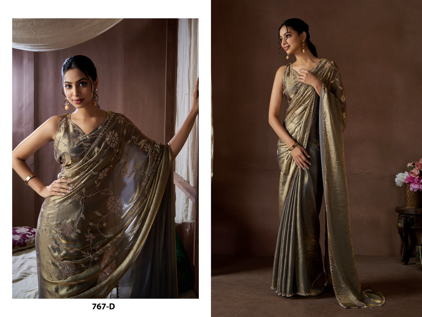 767D Mehek Satin Silk Sarees