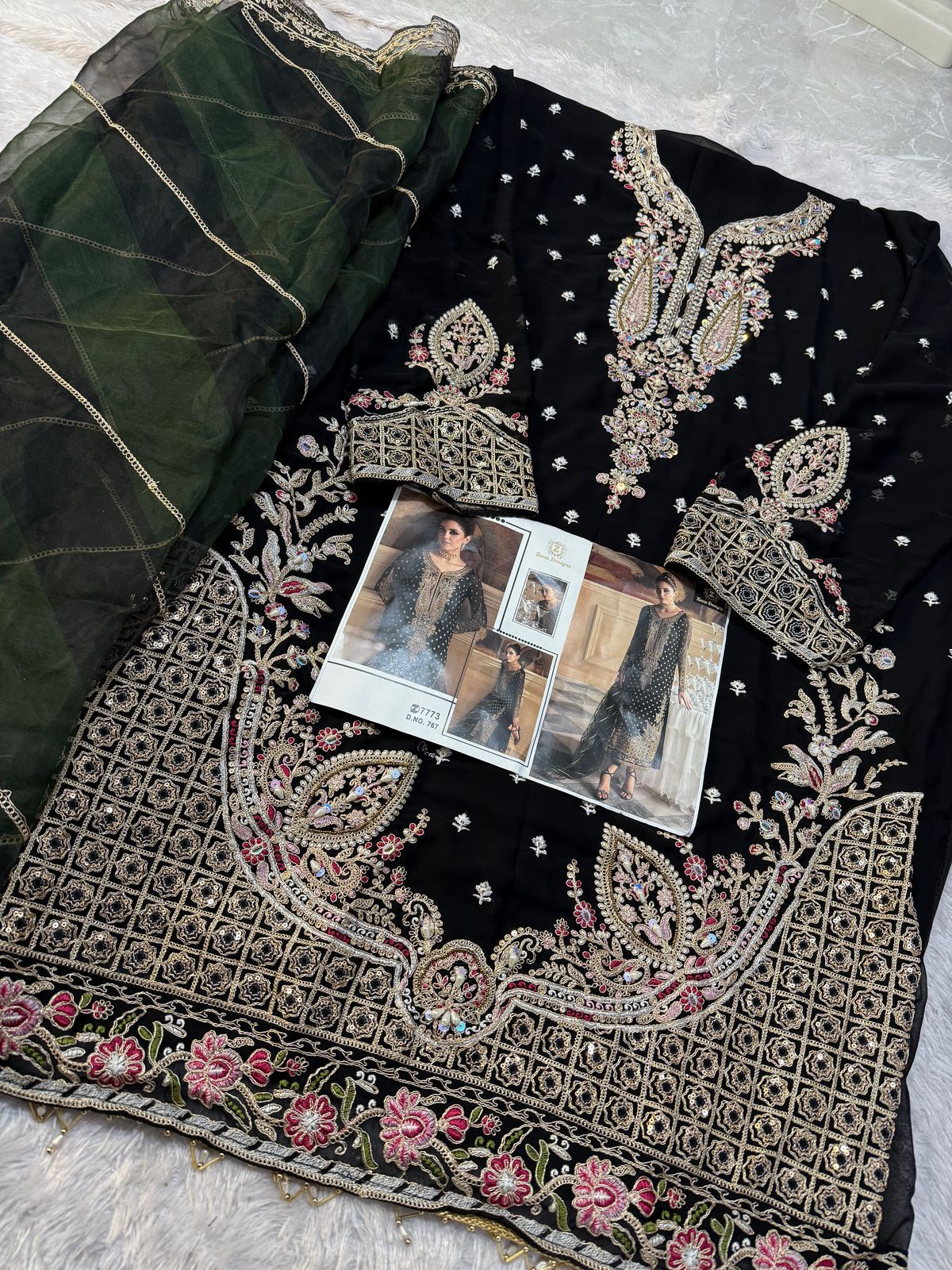 767 Ziaaz Designs Georgette Pakistani Salwar Suits