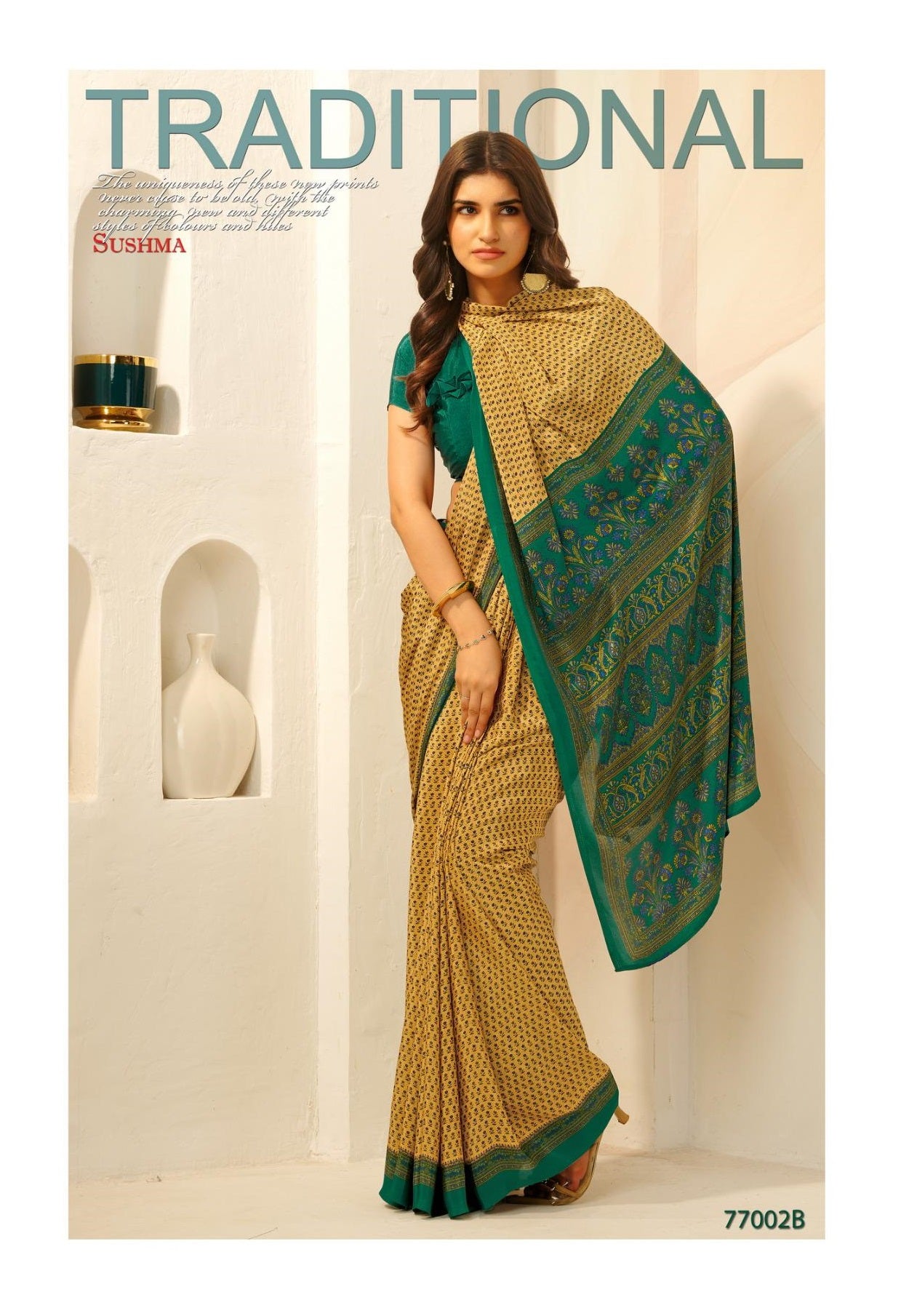 77002B Pristine Sushma Crape Sarees