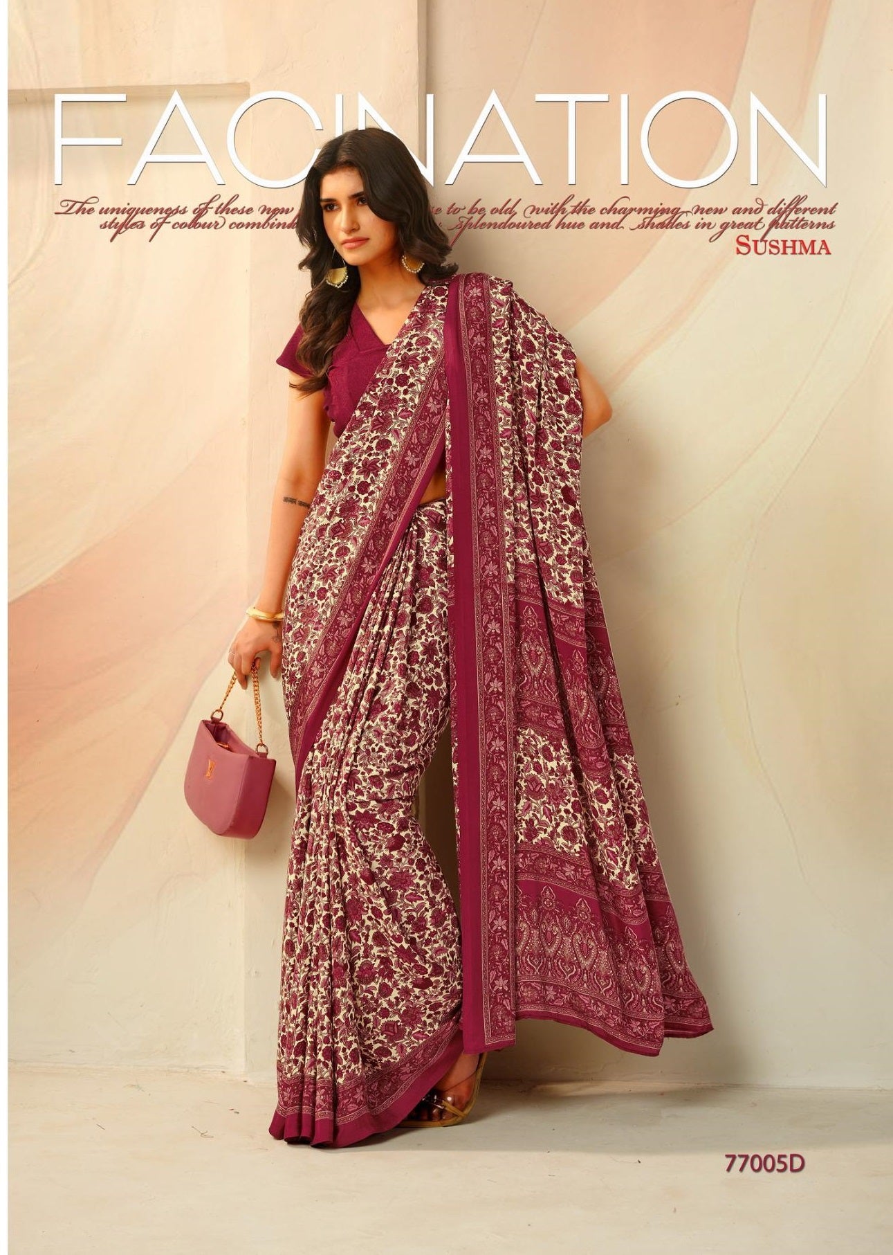 77005D Pristine Sushma Crape Sarees