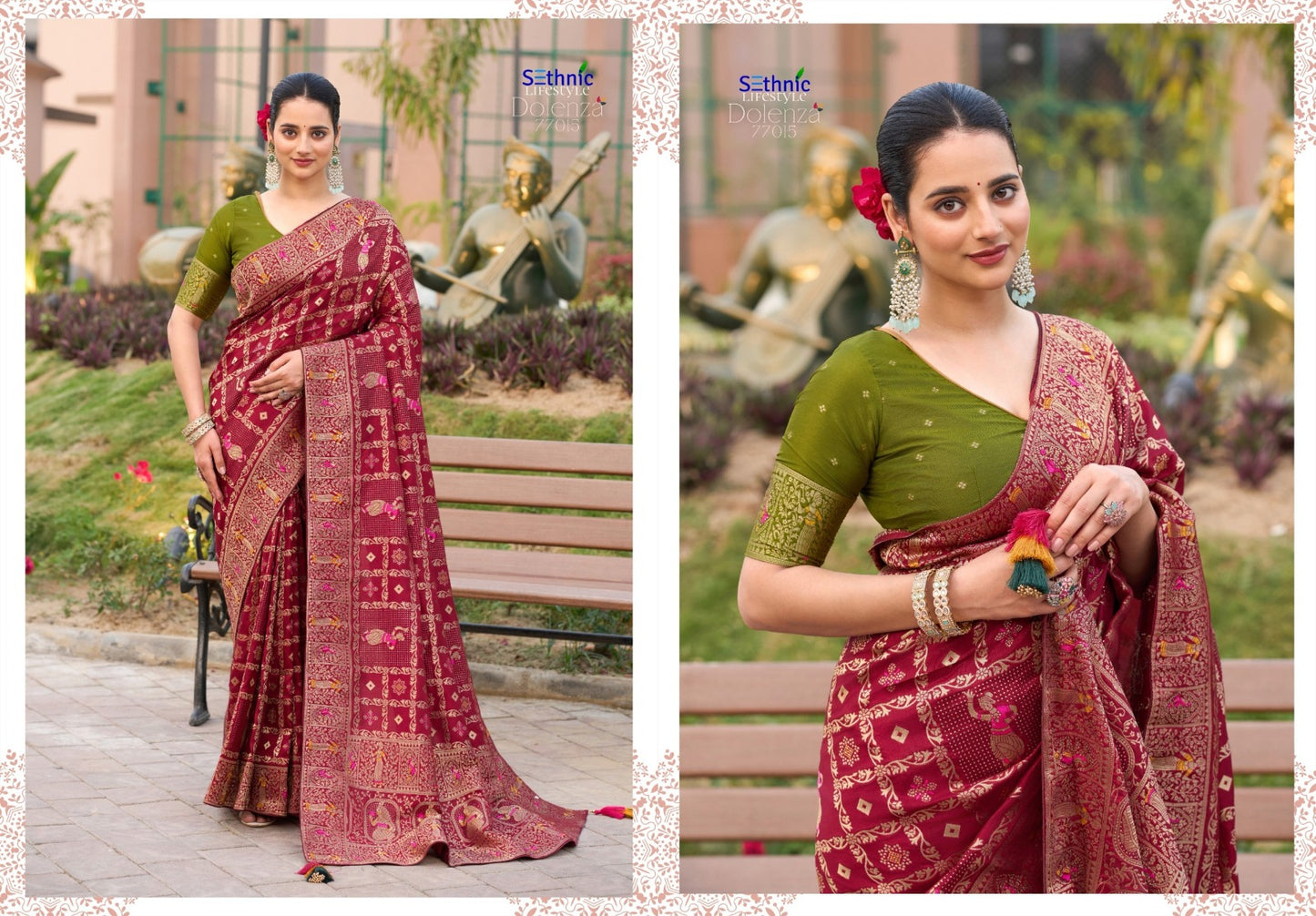 77015 Dolenza Vol 3 Sethnic Dola Silk Sarees