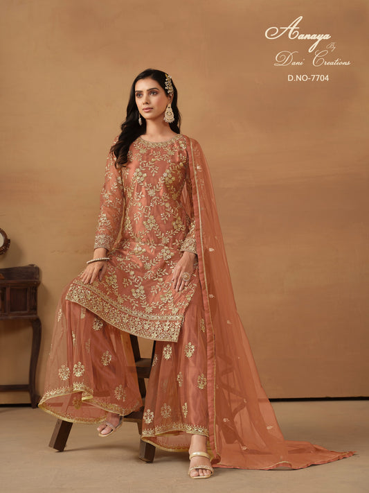 7704 Aanaya Vol 177 Dani Creation Net Unstitched Suits