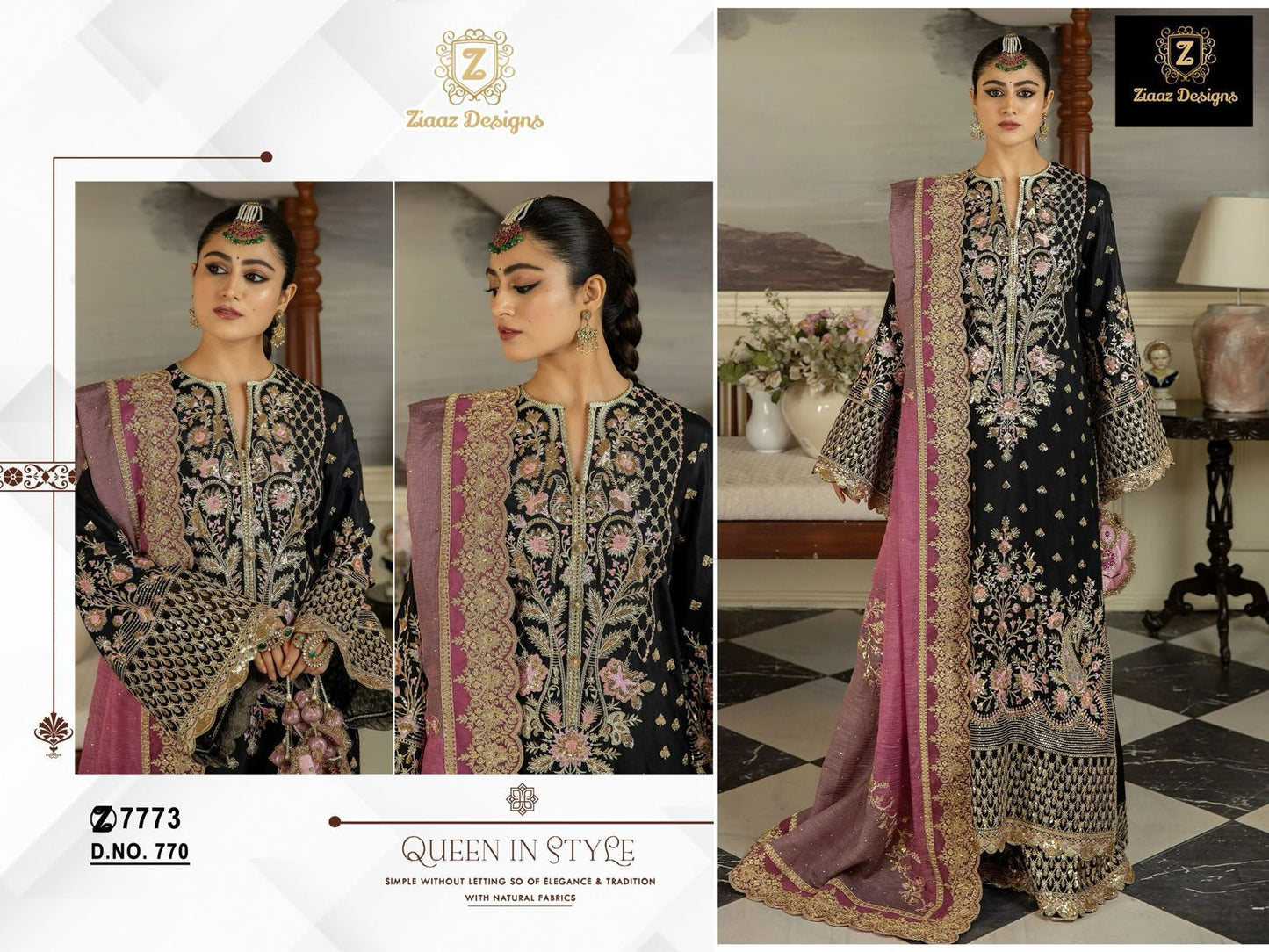 770 Ziaaz Designs Georgette Pakistani Salwar Suits