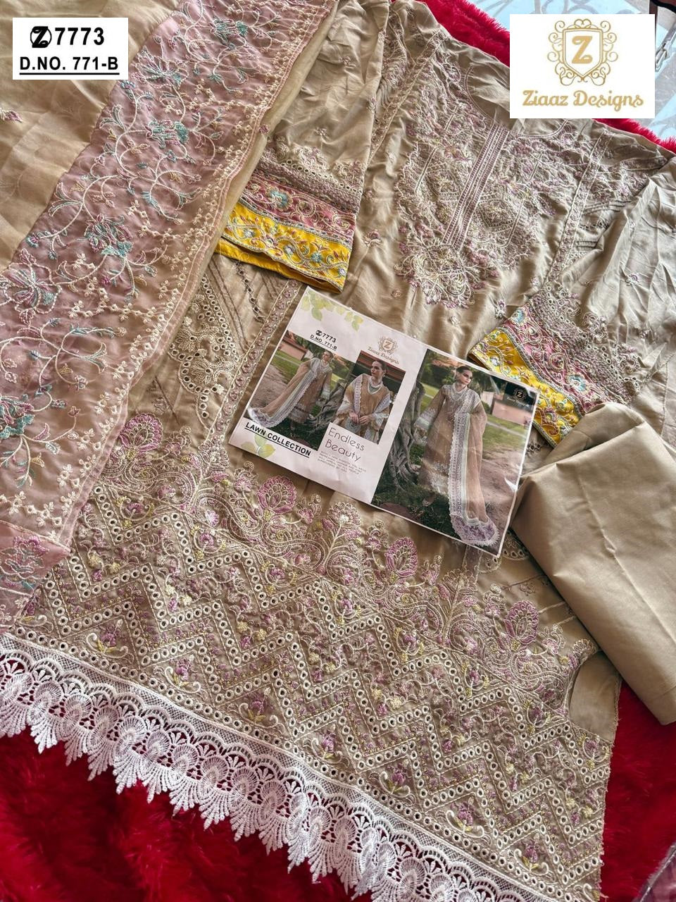 771-B Ziaaz Designs Cotton Pakistani Salwar Suits