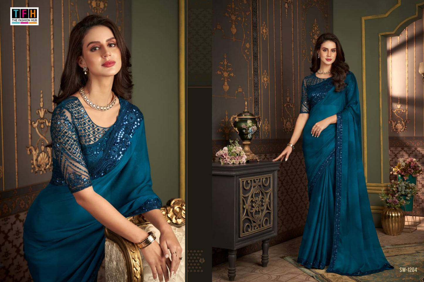 1204 Sandalwood Vol 12 Tfh Sarees