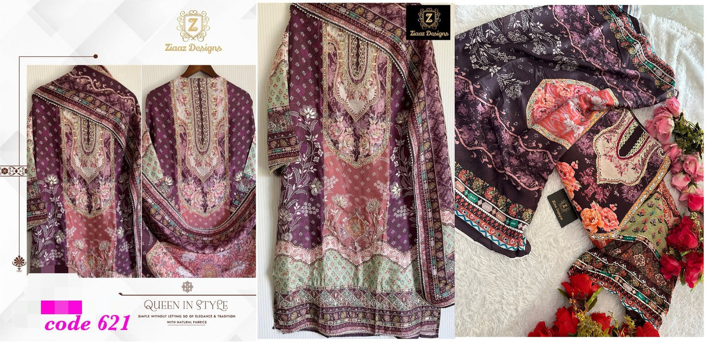 621 Ziaaz Designs Pakistani Salwar Suits