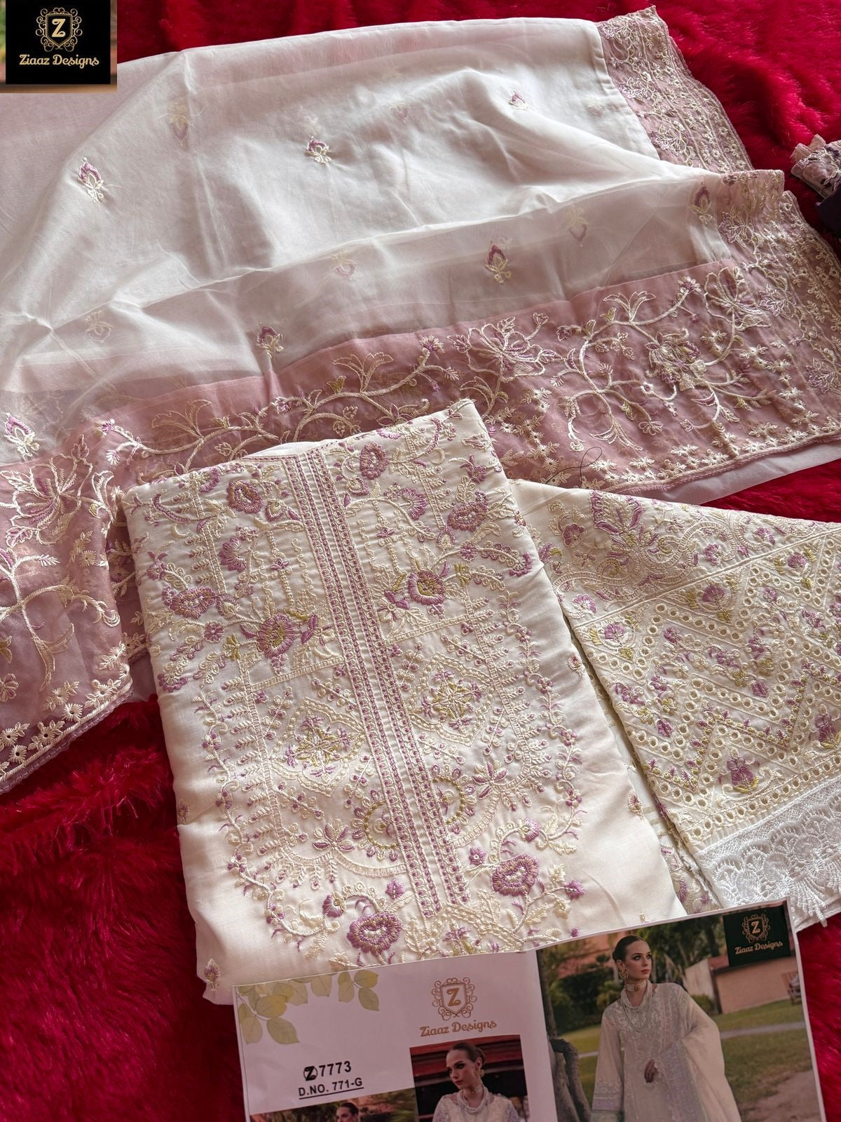771B Ziaaz Designs Cotton Pakistani Salwar Suits