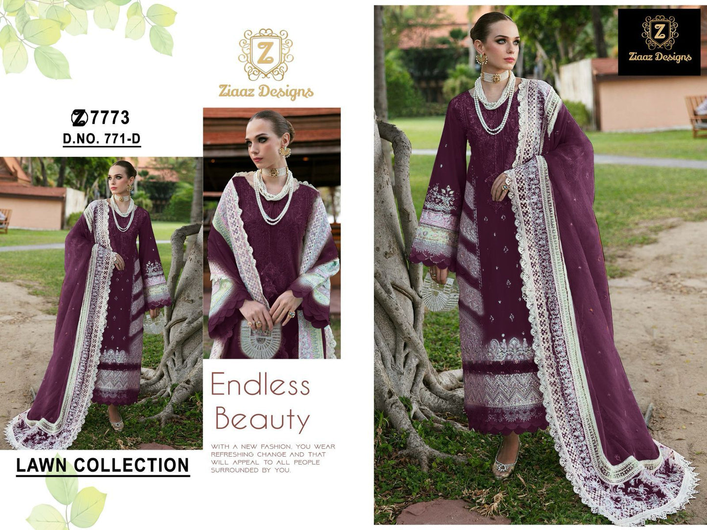 771D Ziaaz Designs Cotton Pakistani Salwar Suits