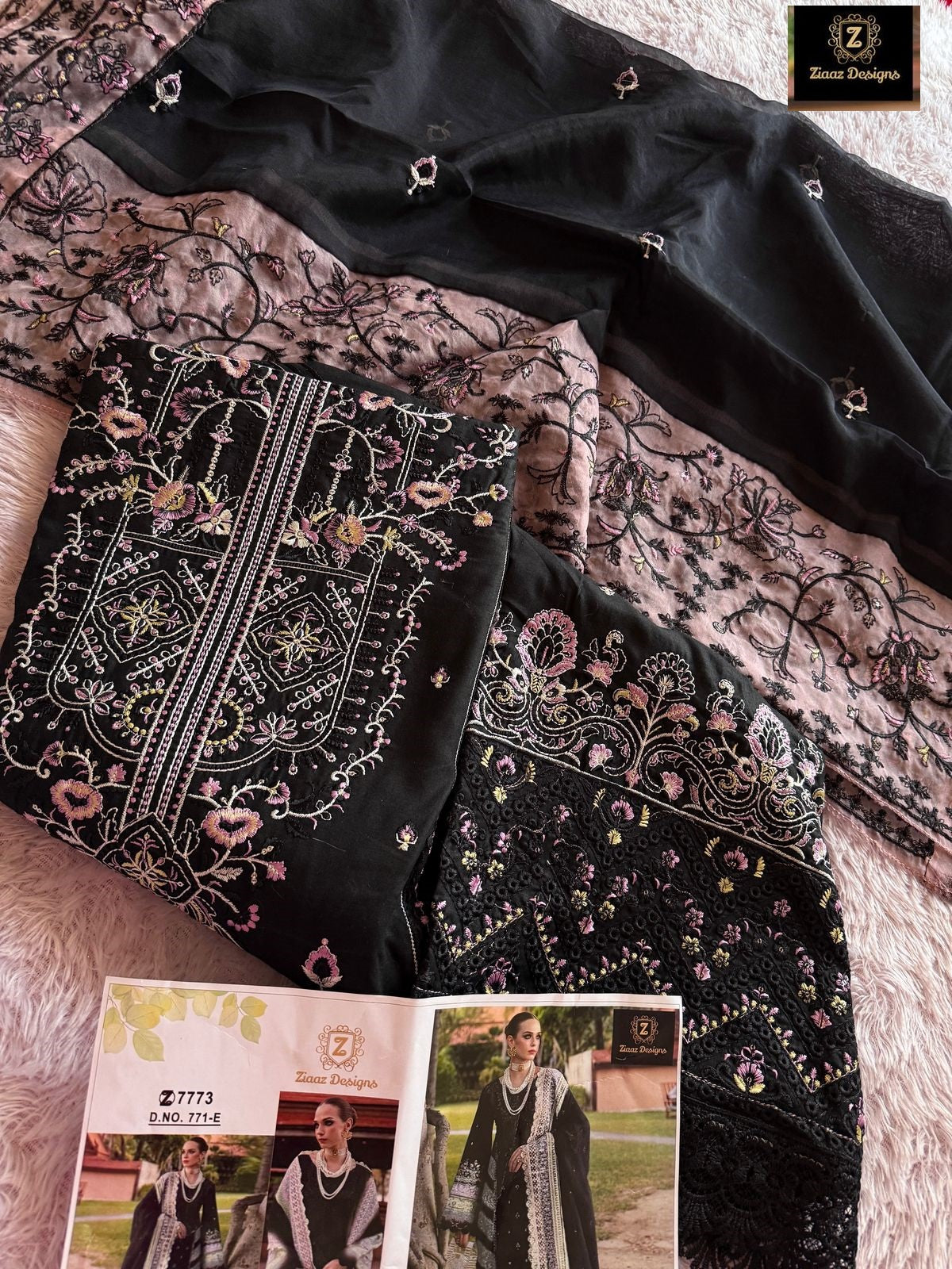 771E Ziaaz Designs Cotton Pakistani Salwar Suits