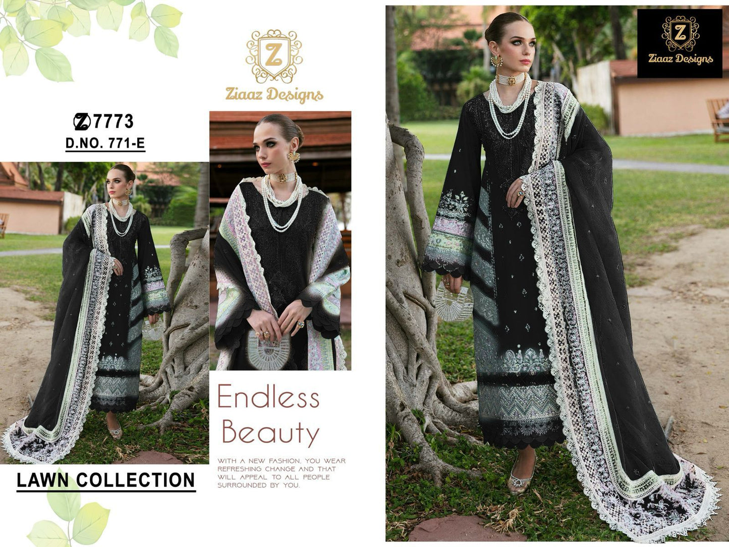 771E Ziaaz Designs Cotton Pakistani Salwar Suits