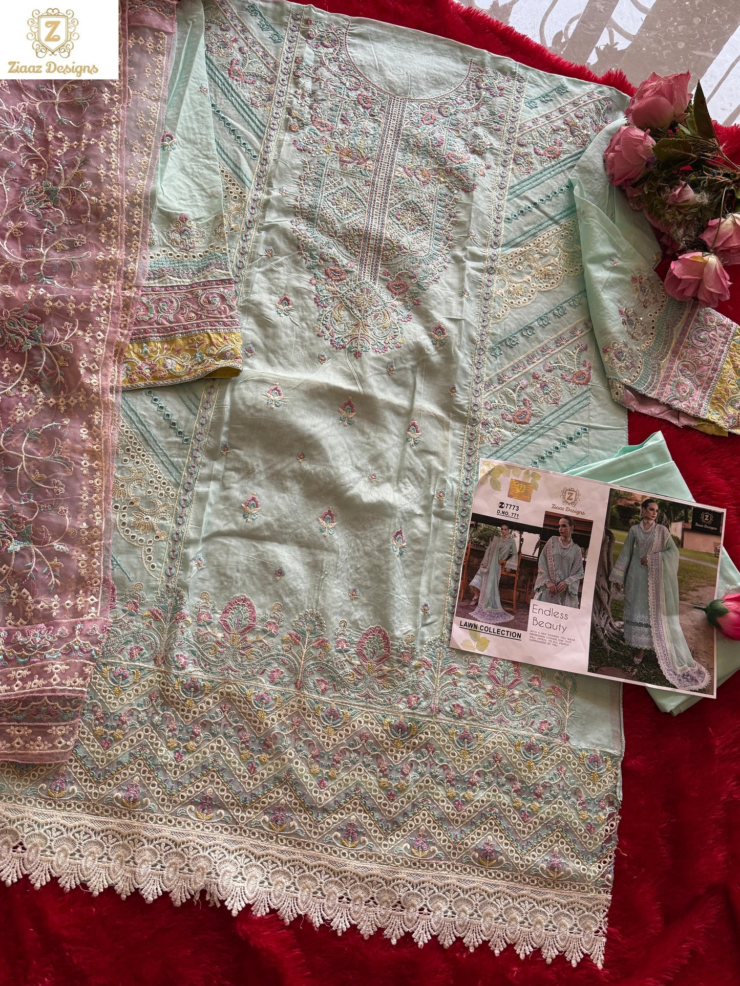 771 Ziaaz Designs Cotton Pakistani Salwar Suits