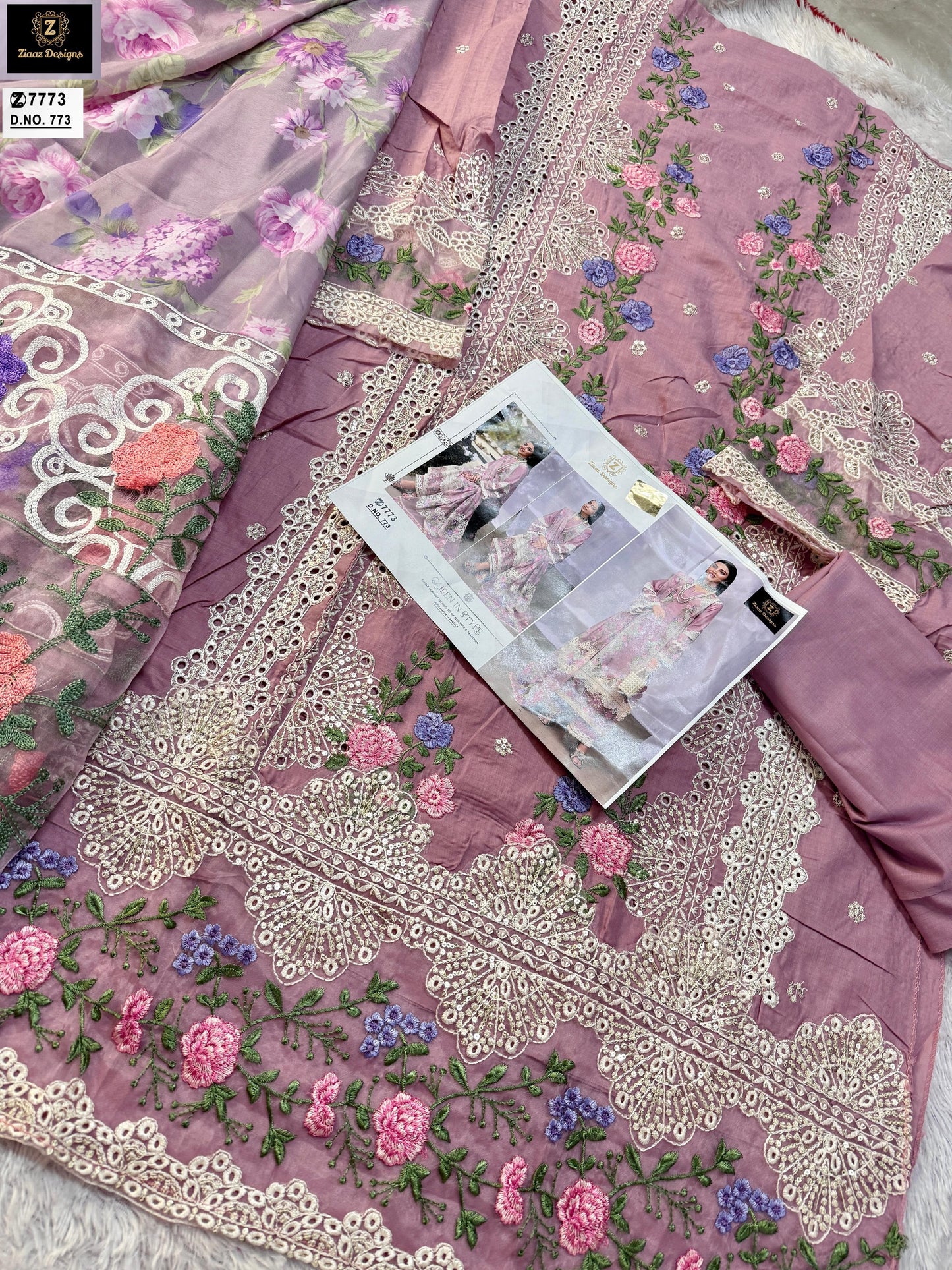 773 Ziaaz Designs Cotton Pakistani Salwar Suits