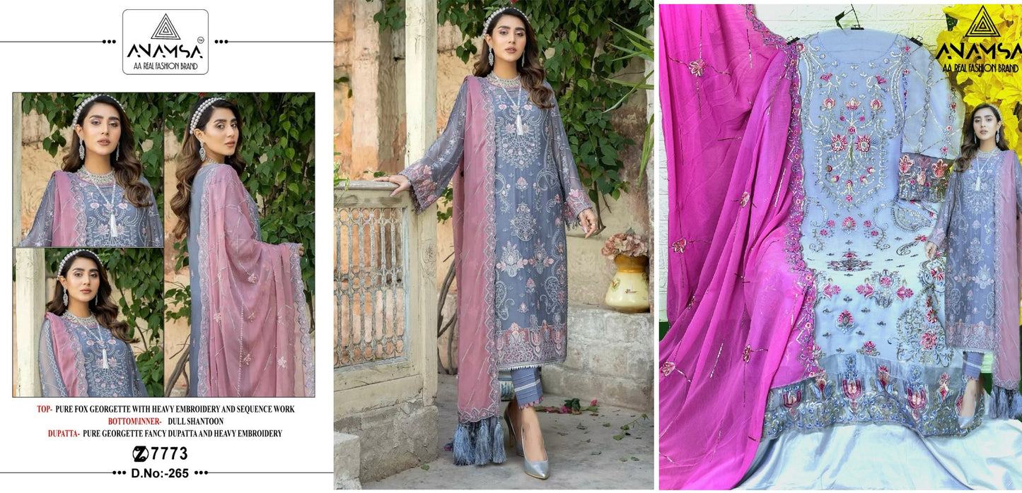265 Anamsa Pakistani Salwar Suits