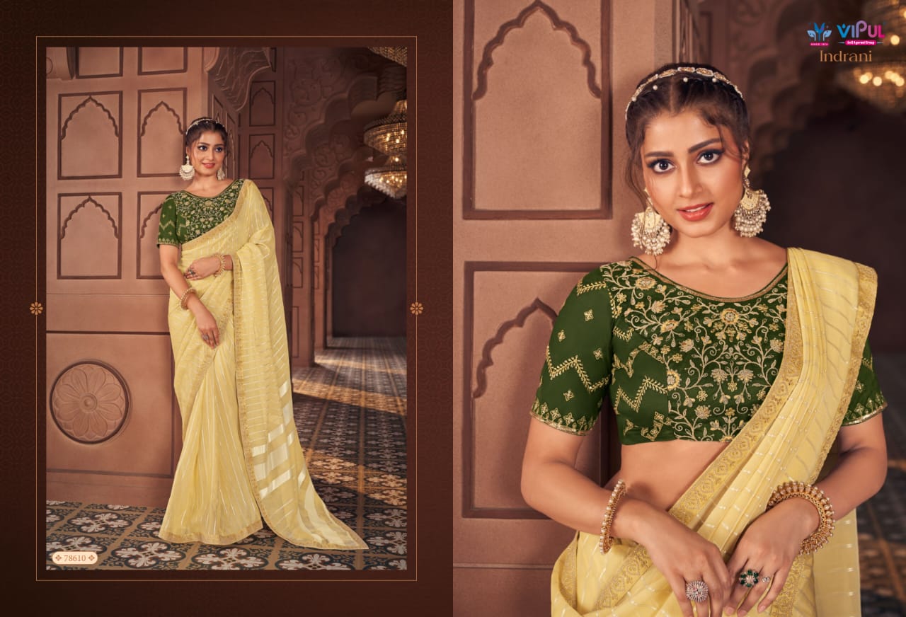 78610 Indrani Vipul Organza Sarees