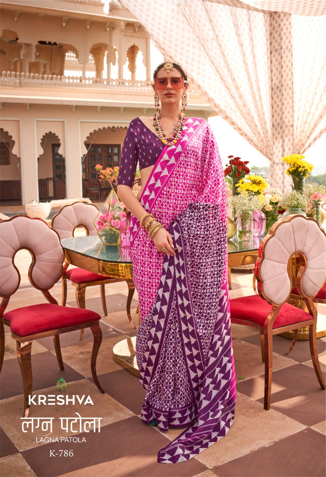 786 Lagna Patola Kreshva Sigma Silk Sarees