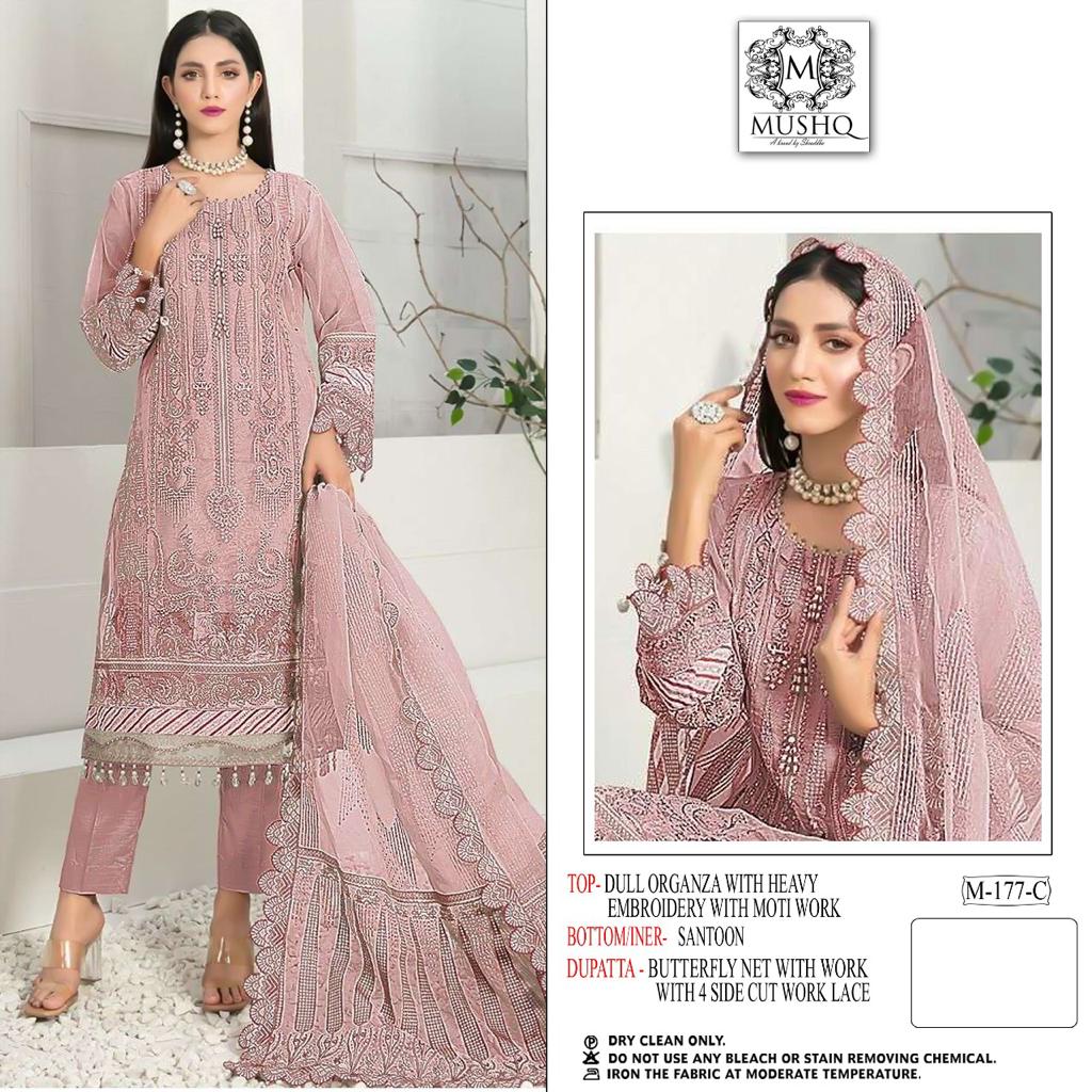 M 177-C Mushq Pakistani Salwar Suits