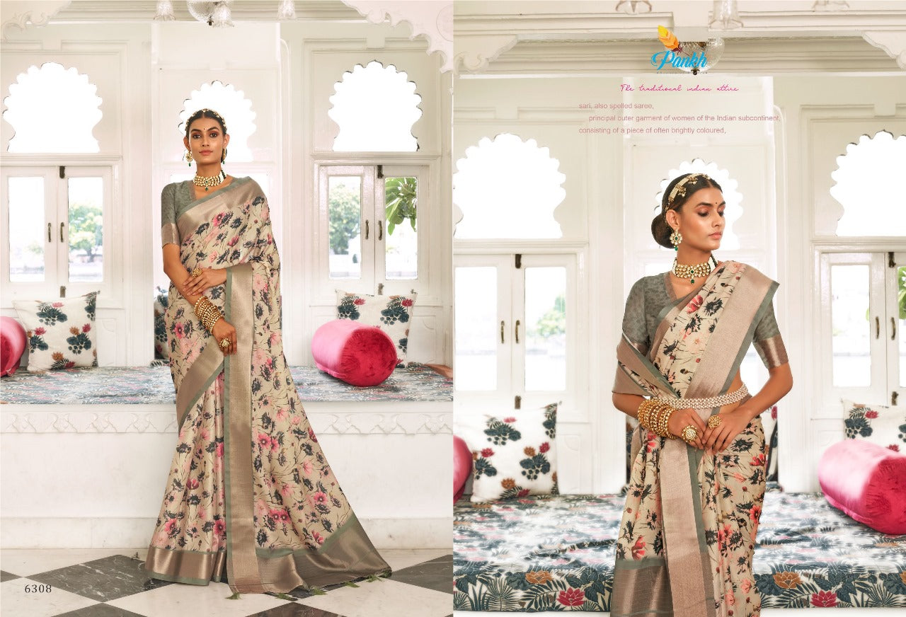 6308 Sampada Pankh Sarees