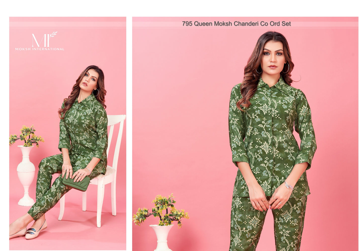 795 Queen Moksh Chanderi Co Ord Set