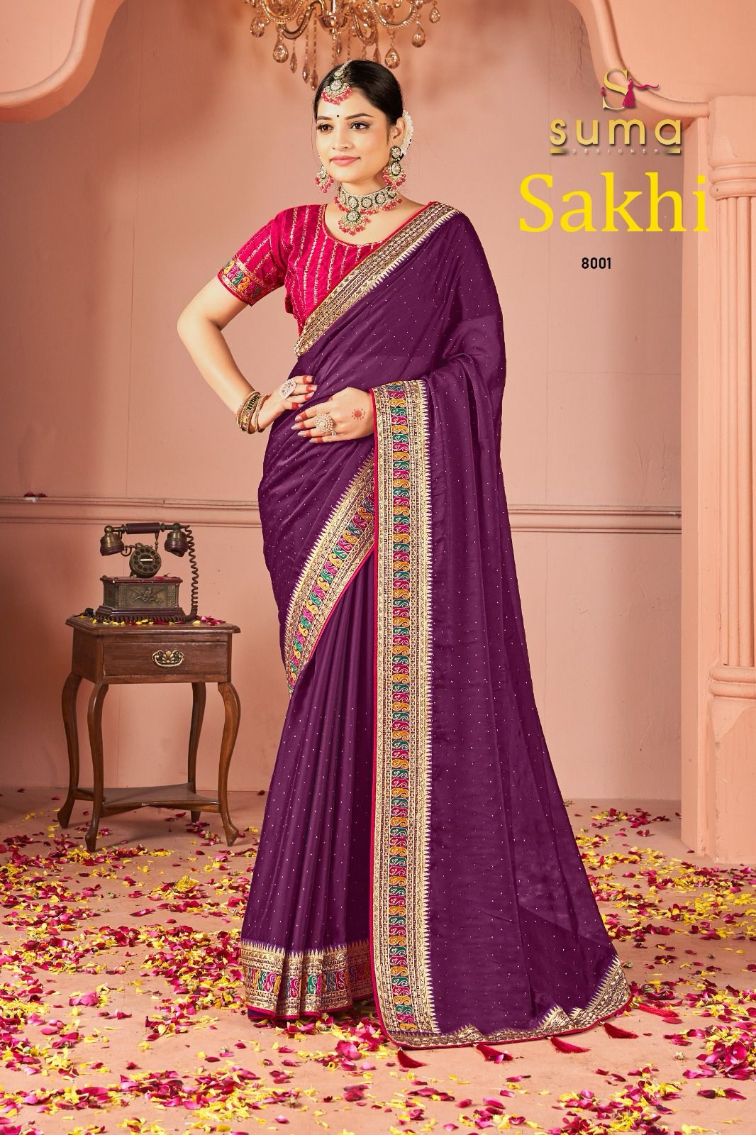 8001 Sakhi Suma Designer Rangoli Sarees