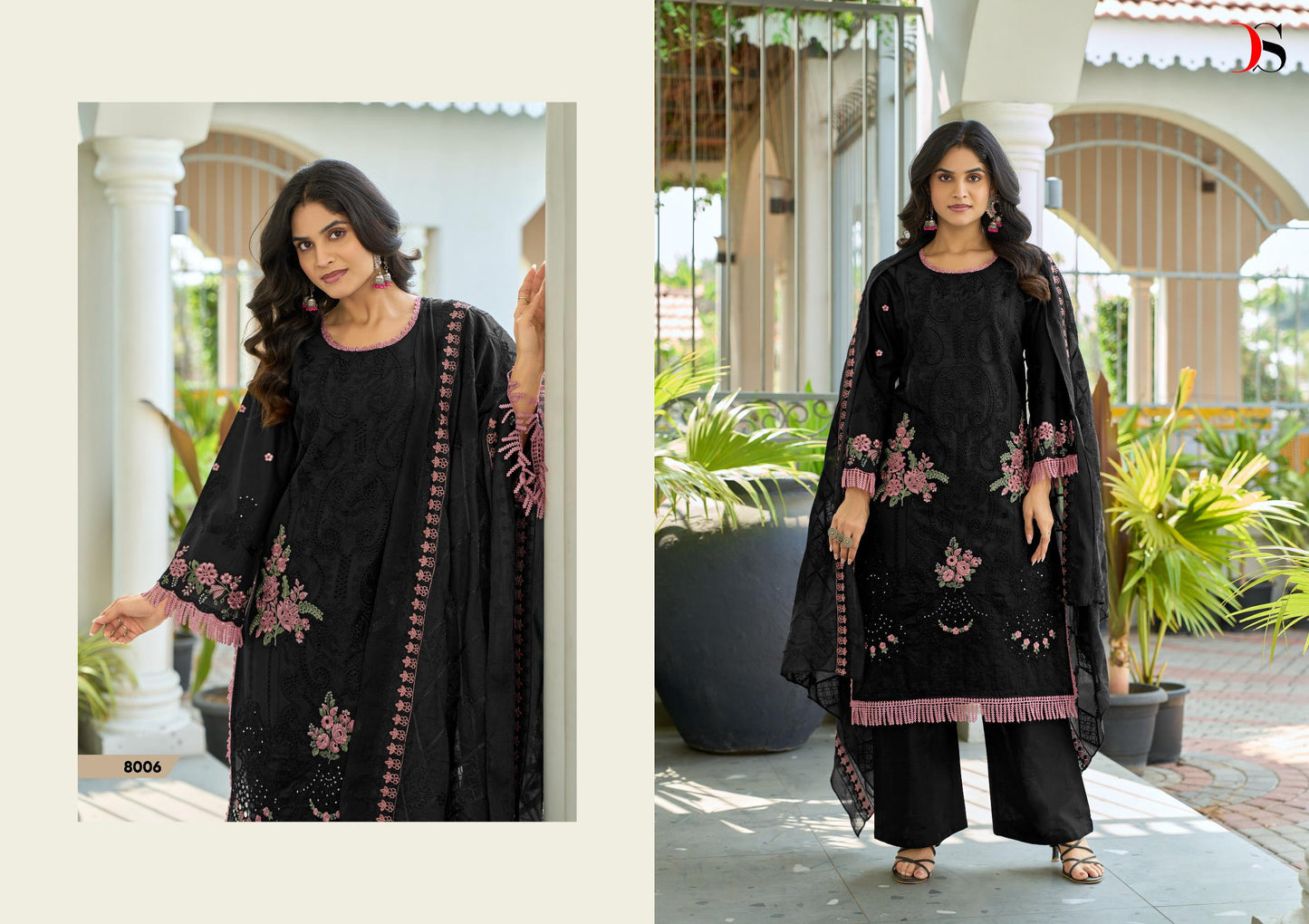 8006 Elaf Vol 8 Deepsy Pure Cotton Pakistani Salwar Suits