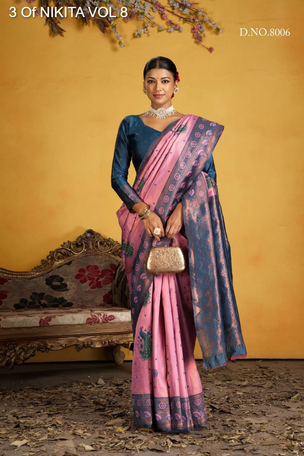 8006 Nikita Vol 8 3 Of Kanchi Silk Sarees