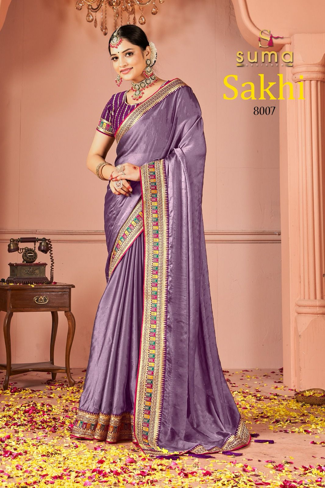 8007 Sakhi Suma Designer Rangoli Sarees
