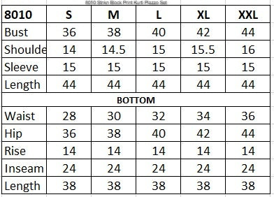 8010 Stnkn Block Print Kurti Plazzo Set