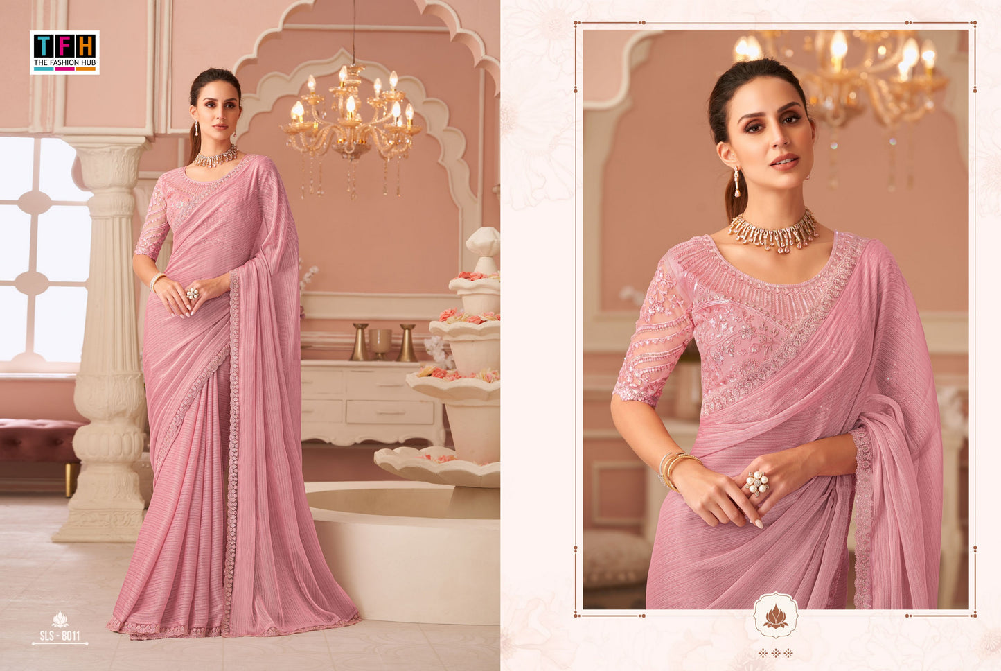 8011 Sls Tfh Georgette Sarees