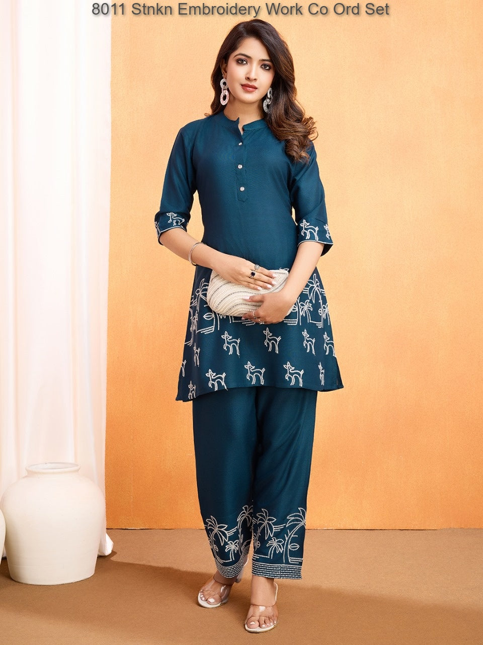 8011 Stnkn Embroidery Work Co Ord Set