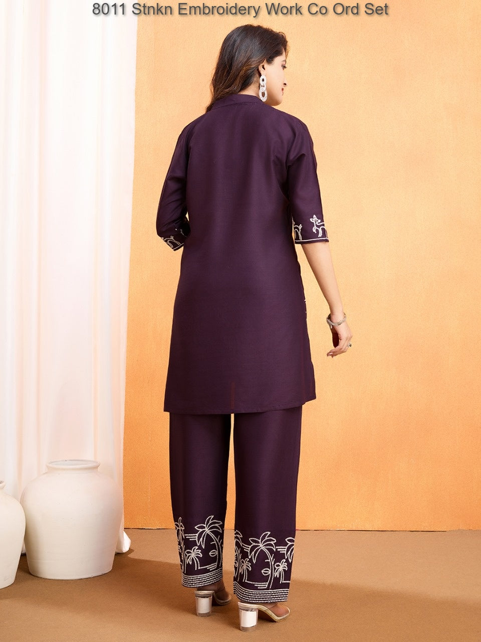 8011 Stnkn Embroidery Work Co Ord Set