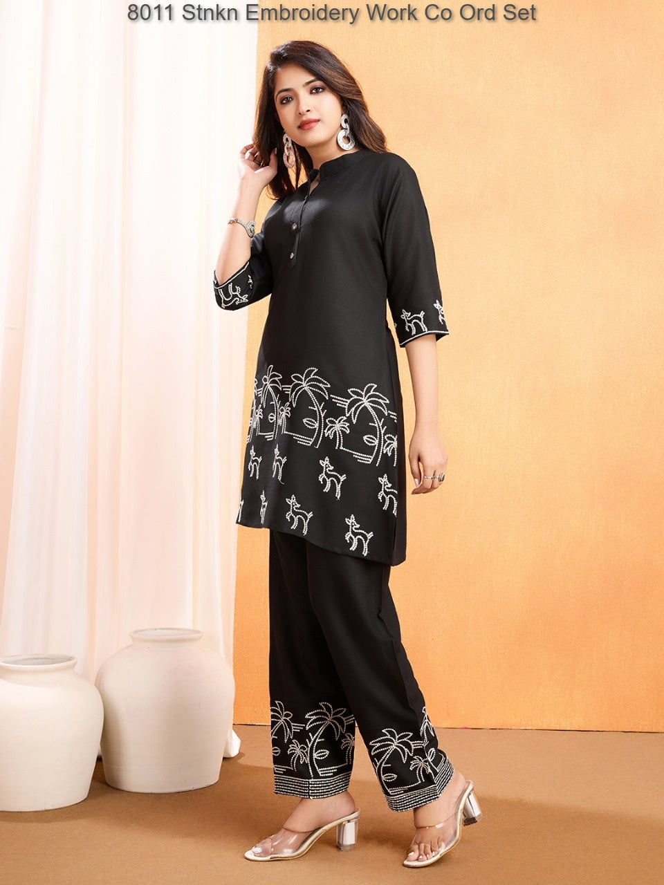 8011 Stnkn Embroidery Work Co Ord Set