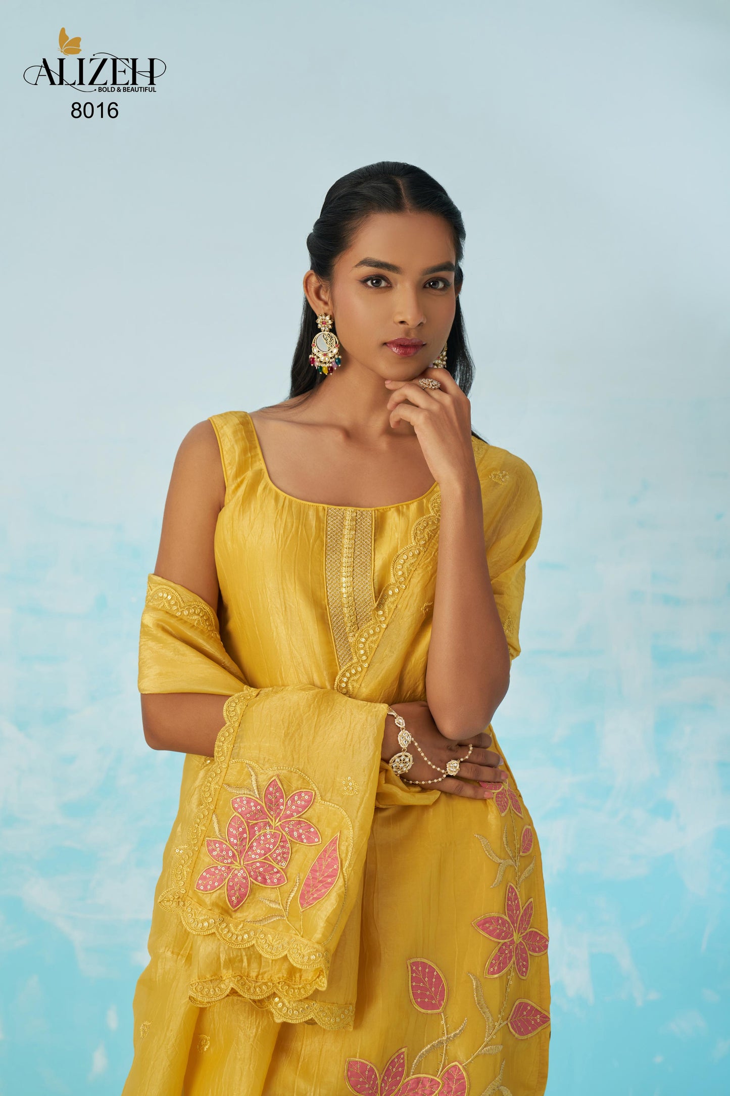 8016 Jasmine Alizeh Crush Readymade Suits