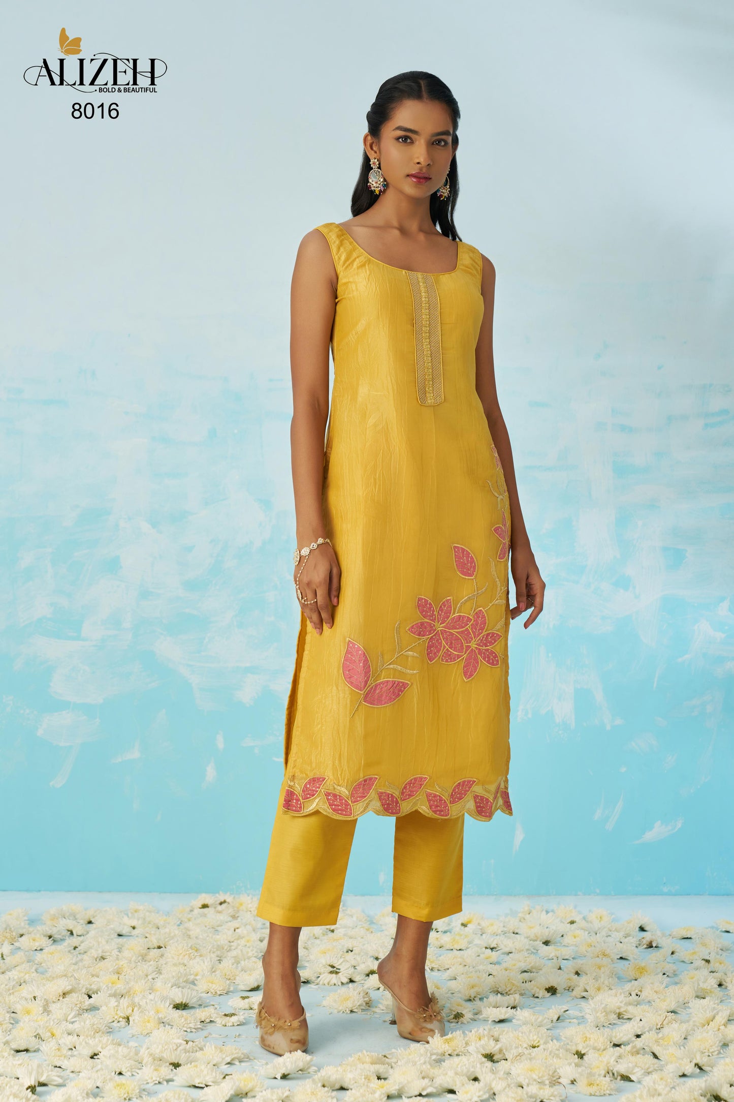 8016 Jasmine Alizeh Crush Readymade Suits