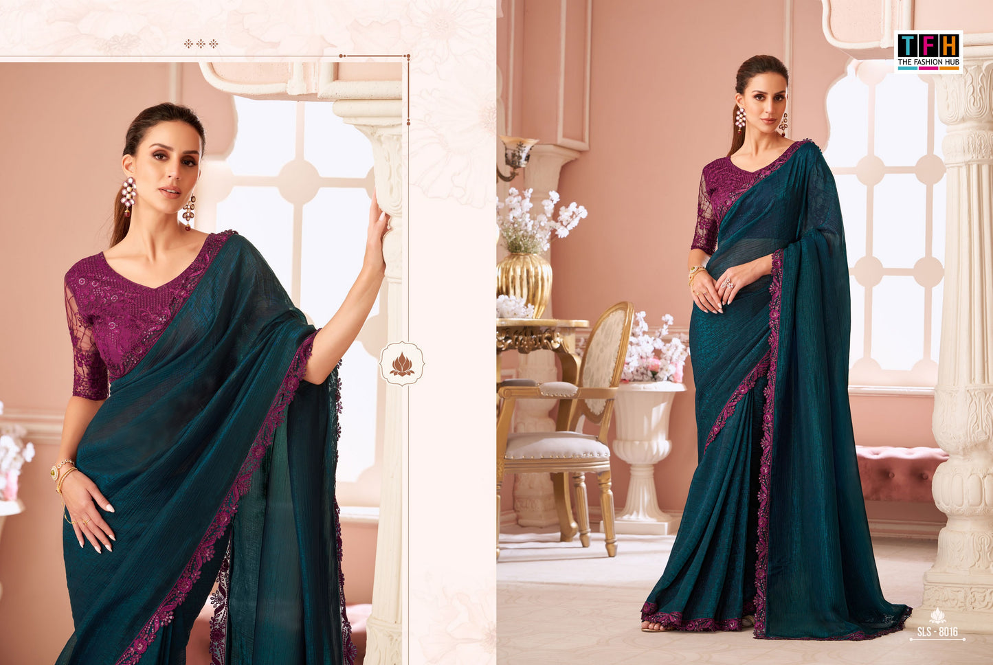 8016 Sls Tfh Georgette Sarees