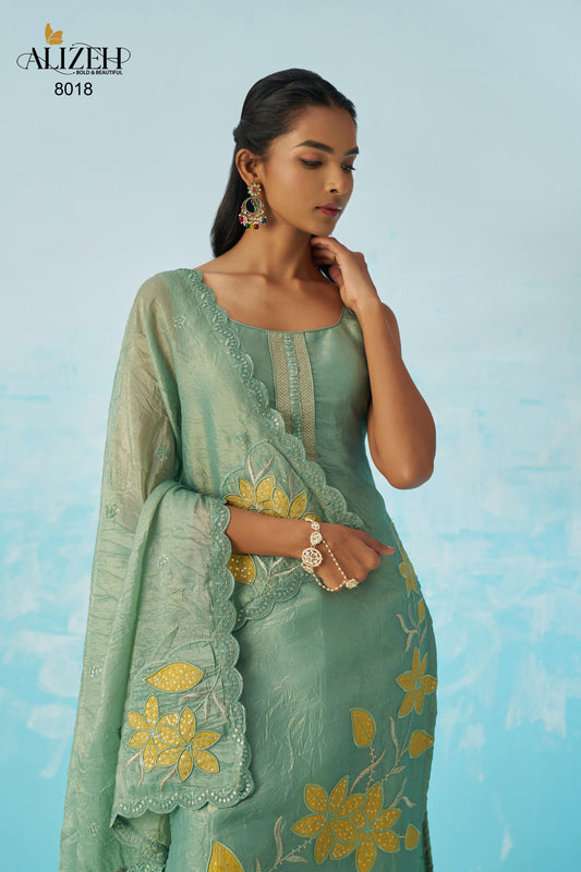 8018 Jasmine Alizeh Crush Readymade Suits