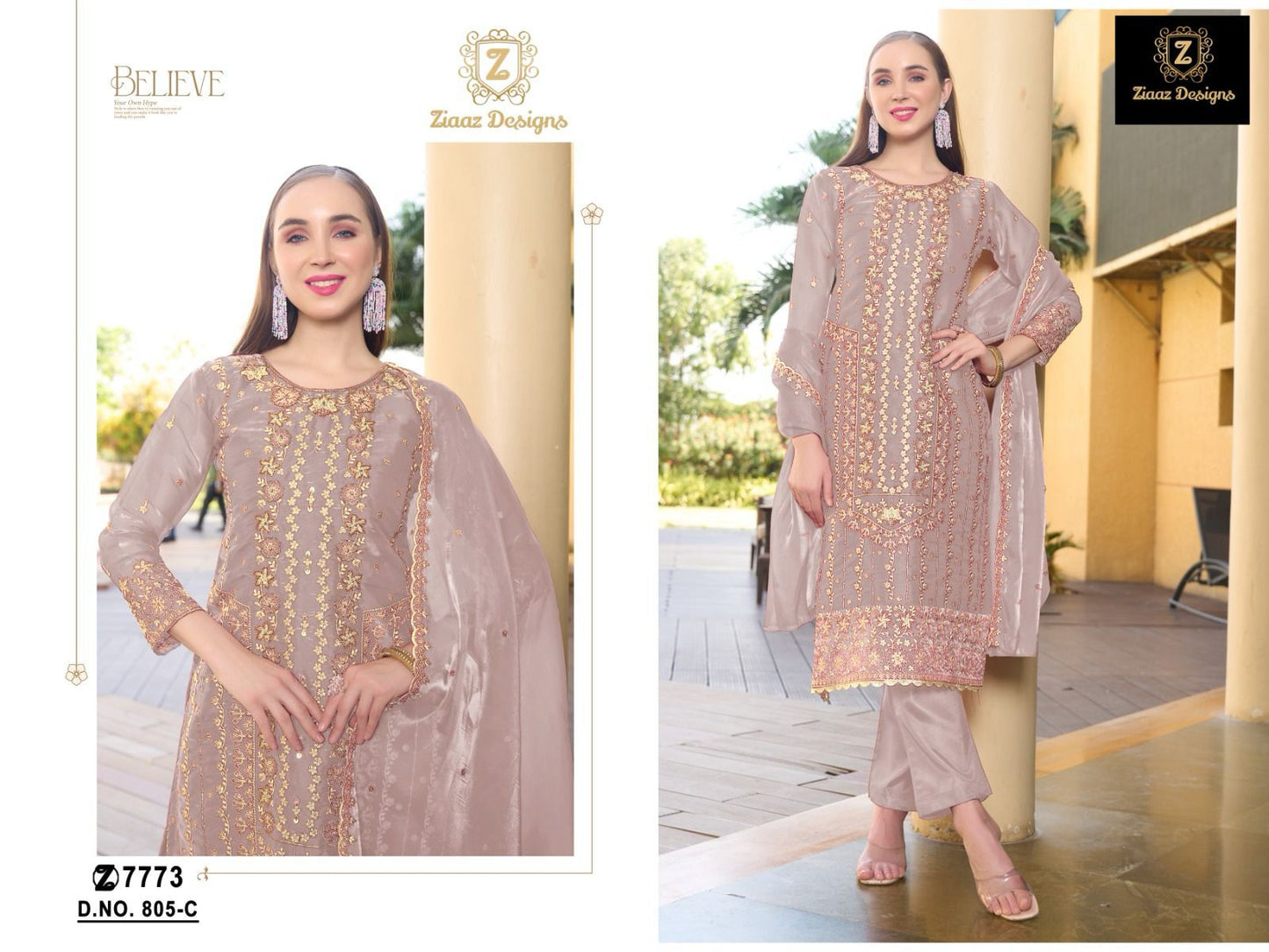 805C Ziaaz Designs Jimmy Choo Pakistani Salwar Suits
