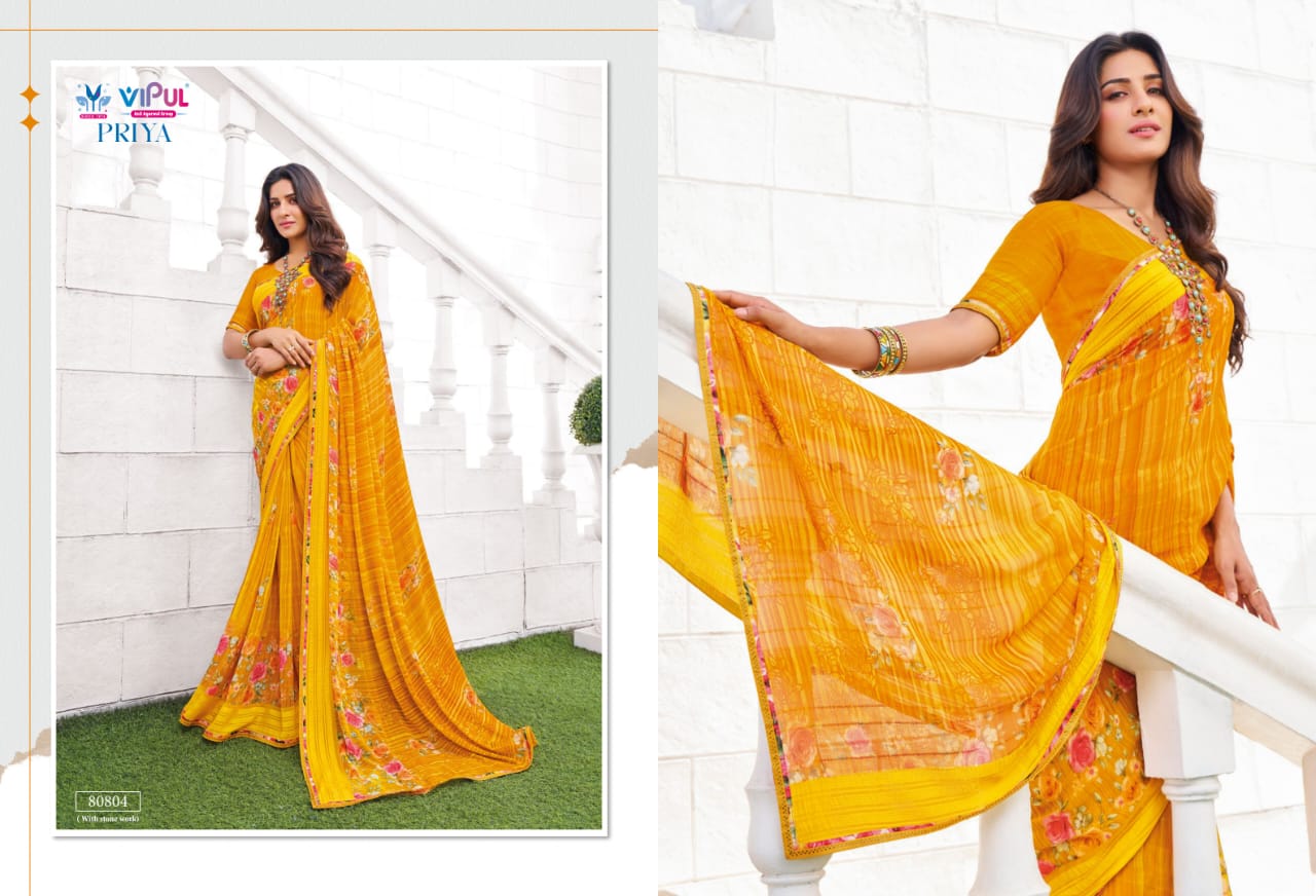 80804 Priya Vipul Georgette Sarees
