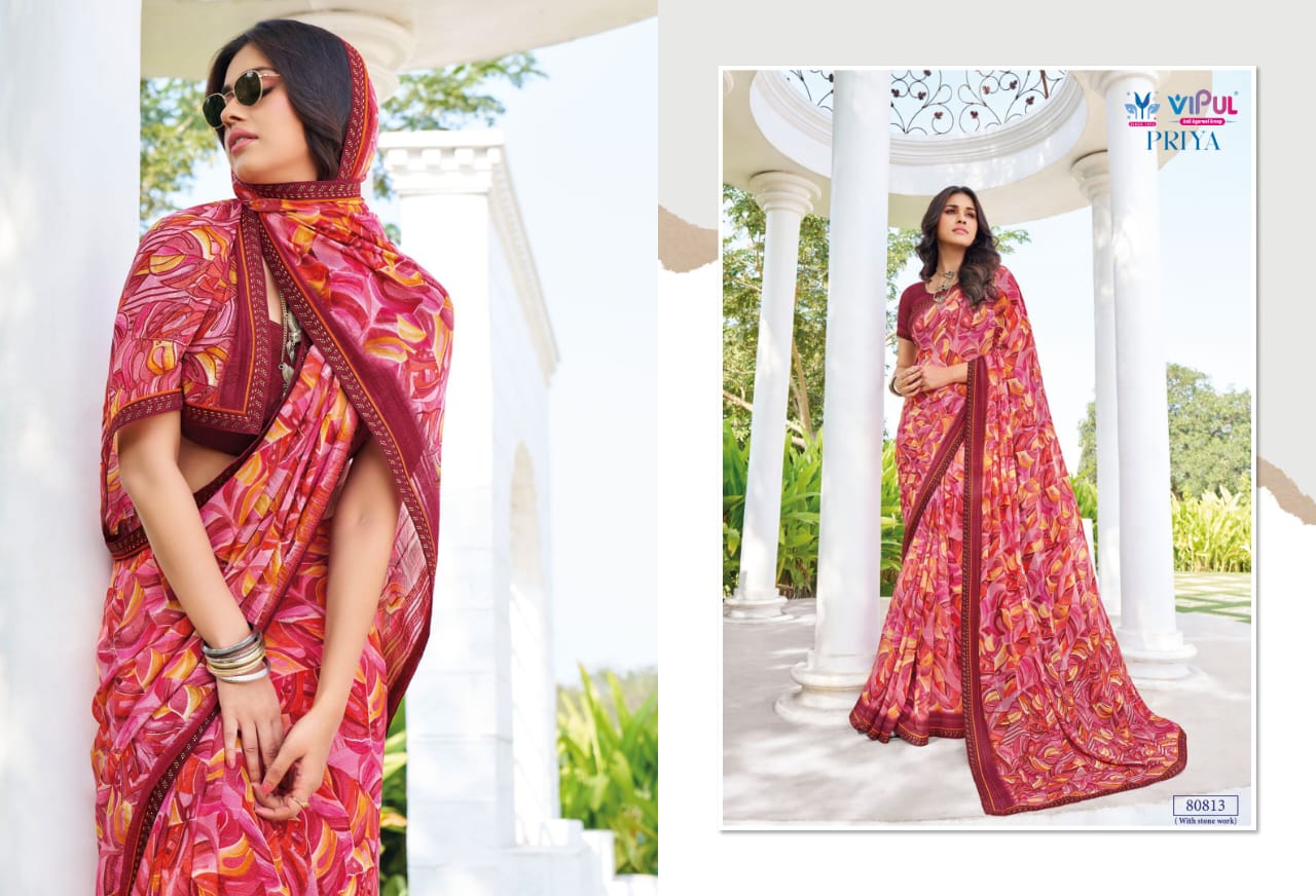 80813 Priya Vipul Georgette Sarees