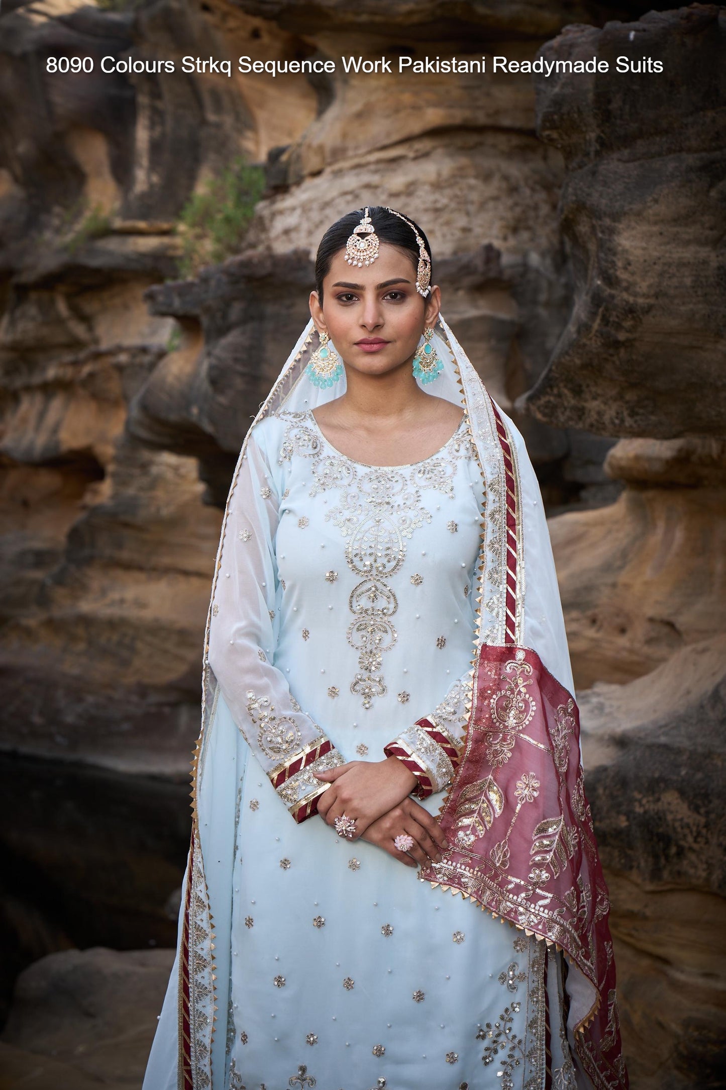8090 Colours Strkq Sequence Work Pakistani Readymade Suits