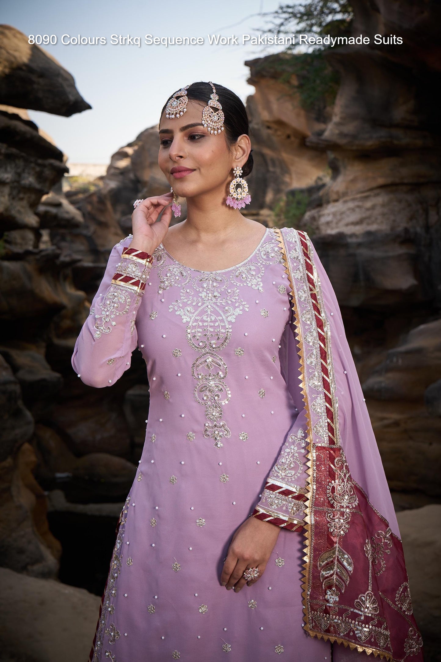 8090 Colours Strkq Sequence Work Pakistani Readymade Suits